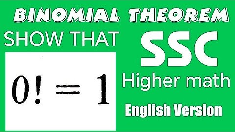BINOMIAL THEOREM. HIGHER MATH. ENGLISH VERSION. SSC.NINE. TEN. CHAPTER-10