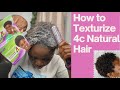 How to safely Texturize 4C natural hair/ short looks Texturized curl softener