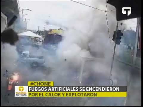 Fuegos artificiales se encendieron por el calor y explotaron