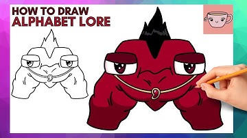 How To Draw Alphabet Lore - Super Form Letter M | Cute Easy Step By Step Drawing Tutorial
