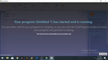 Small basic episode #2  - More variables and user