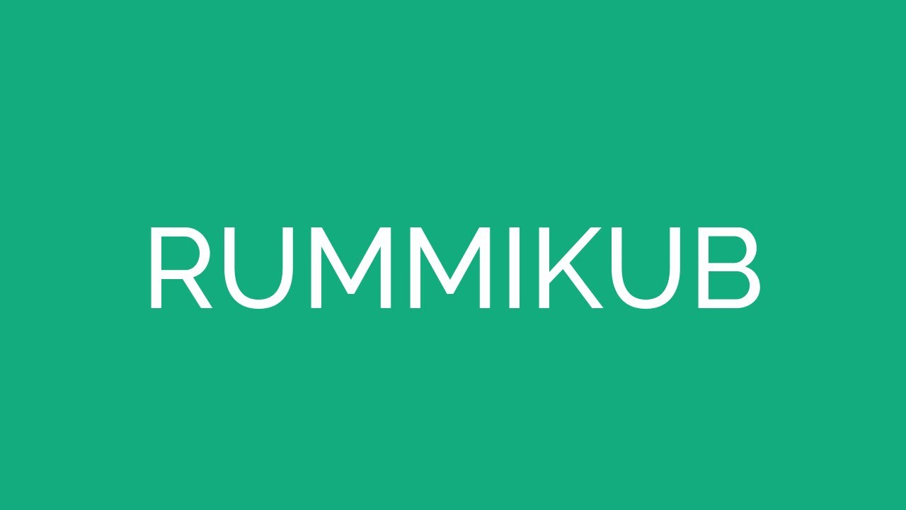 How To Pronounce Rummikub YouTube