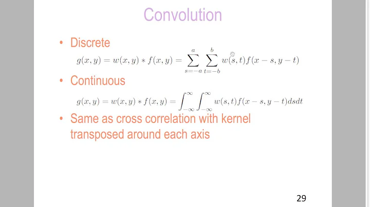 Image Correlation vs Image Convolution