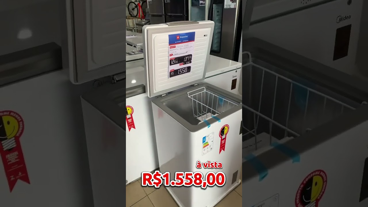 O freezer Midea 100L é perfeito pra quem precisa de um refrigerador econômico!