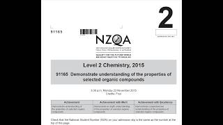 NCEA Level 2 Organic Chemistry AS91165 – 2015 Exam Worked Answers | Chemistry 2.5