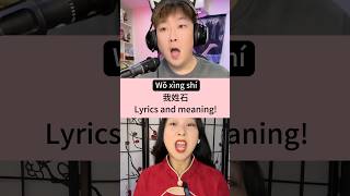 Wo xing shi - lyrics and meaning! #tutorial #woxingshi #china #chinese #funny #learnchinese #我姓石