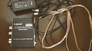 初アンプLepaiをつなげてみた