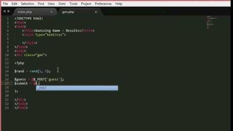 PHP Tutorial: Making A Guessing Game [2/2]