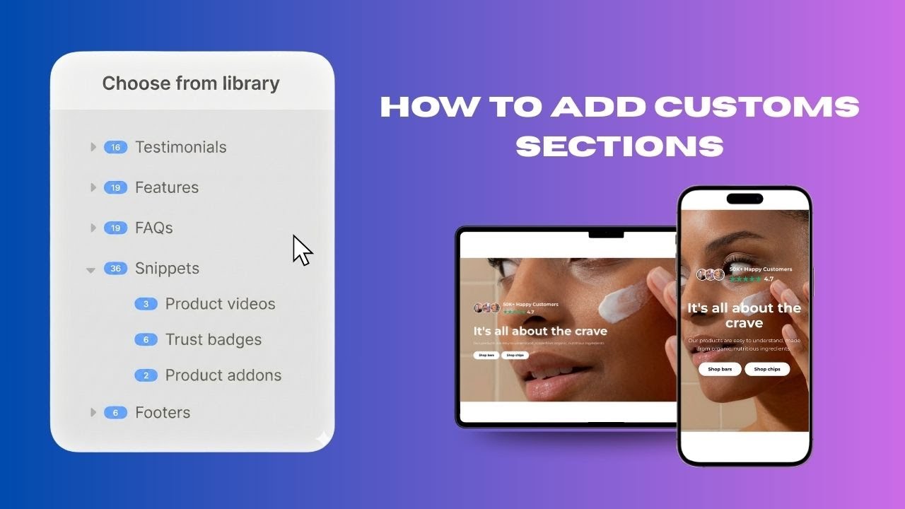 How to Add Custom Sections to Any Shopify Theme - YouTube