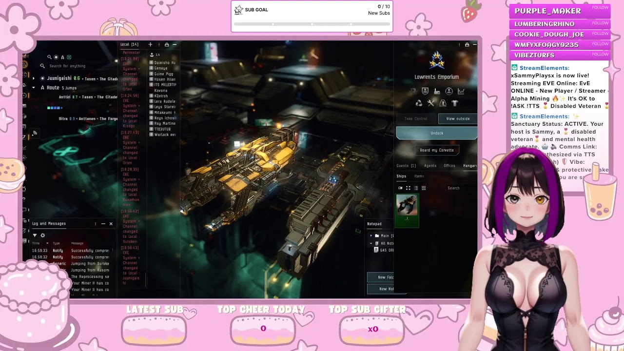 EvE ONLINE - New Player / Streamer -  Alpha Mining 🔥✨ It's OK to !ASK  !TTS 🎖️ Disabled Veteran 🎖️