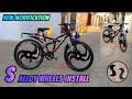  😎"s" Alloy Wheels Install in Cycle 😱 Cycle Alloy Modification home #trending #cyclemodifed #salloy