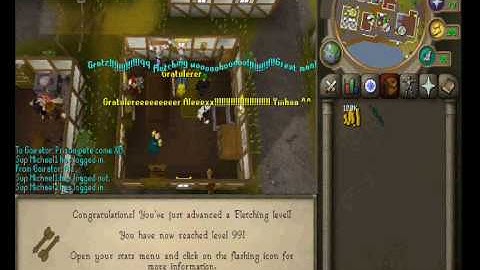 Me getting 99 fletching!