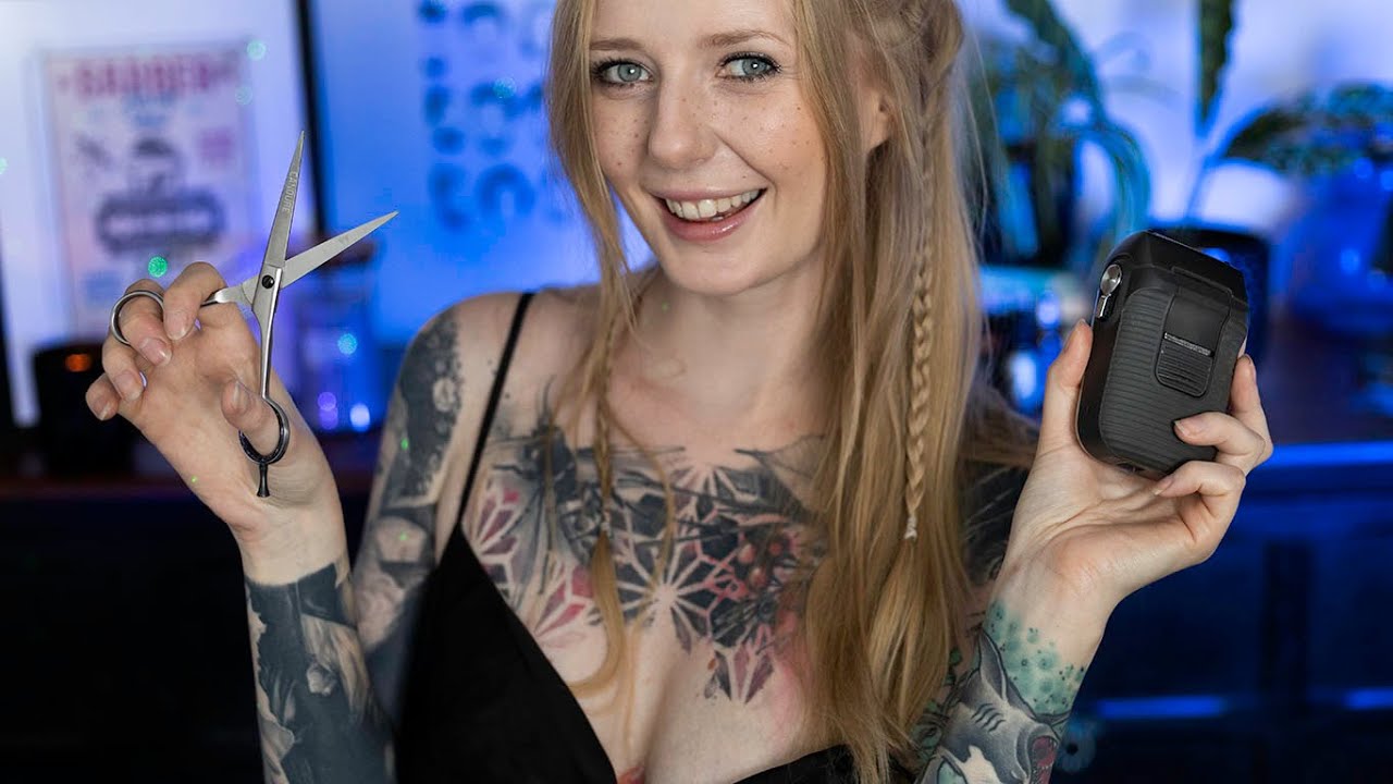 asmr come to the salon for a haircut - quirky barber RP