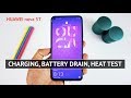 Huawei nova 5T Charging, Battery Drain, Heat & PUBG Test | Zeibiz