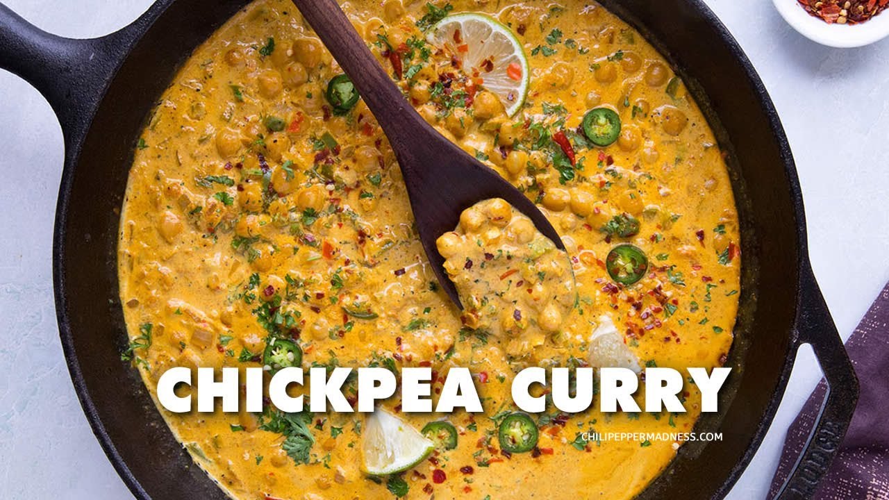 Spicy Chickpea Curry Recipe #shorts - YouTube