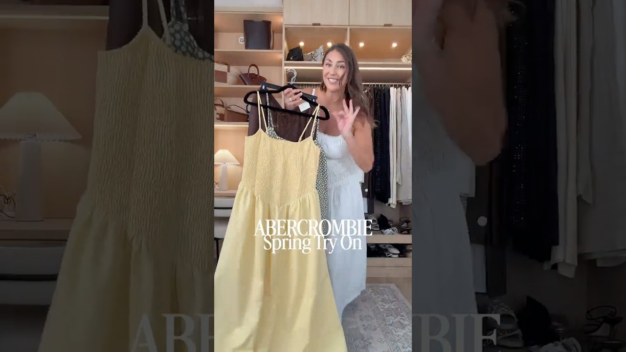 TOO GOOD! Abercrombie Spring Fashion Try On #shorts #tryonhaul