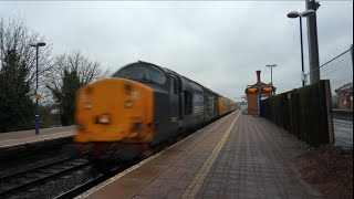 (HD) Class 37 603 Storming through Cholsey 13 2 16