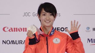 清水「五輪で演武 良かった」 空手女子形で銀