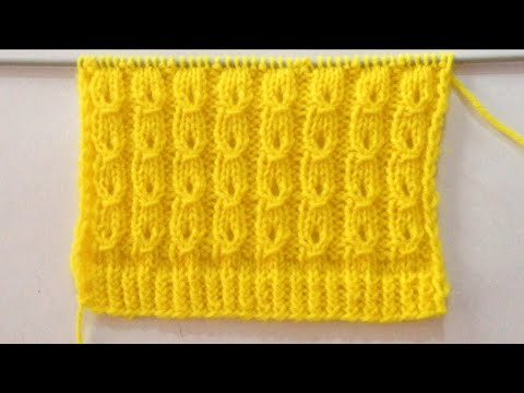 Super Easy Knitting Stitch Pattern For Sweater - YouTube