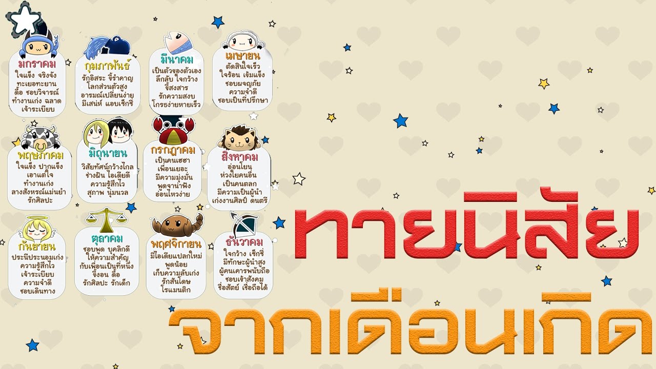 ทายนิสัยจากเดือนเกิด แม่นแค่ไหนมาเช็กกันเถอะ eddy kim