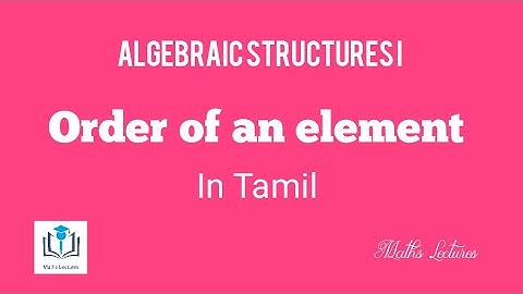 Order of an element || O(a)|O(G) || a^O(G) = e