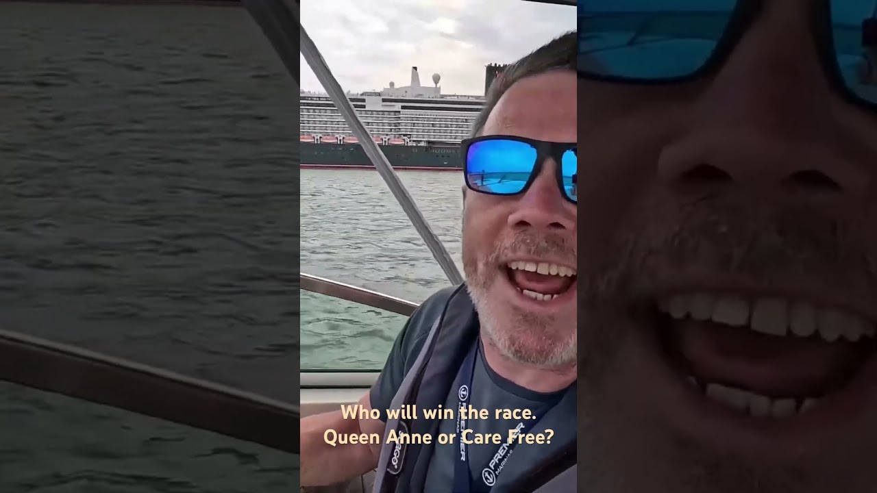 Racing the World’s Newest Cruise Ship! | Care Free and Queen Anne | Gary Goes Boating