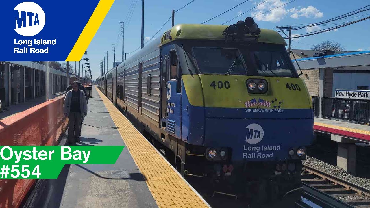 「LIRR」Oyster Bay Train 554 Oyster Bay bound 4 car DE30AC bypassing