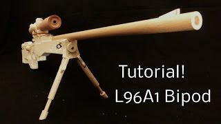 Tutorial! L96A1 Bipod [rubber band gun]