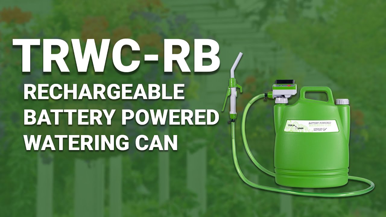 TERA PUMP TRWCRB Electric Water Can with USBC Rechargeable Battery Large Watering Can YouTube