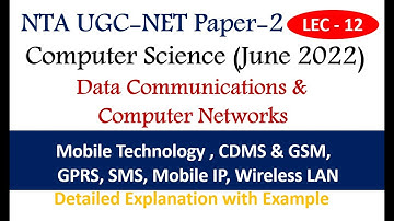 Mobile Technology | Computer Network | NTA UGC-NET Paper-2 | Lec-12