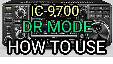 ICOM IC-9700/705 , DR Mode - How to use it .