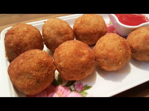 چکن چیز بالس -Chicken Cheese Ball - Crispy Snacks Recipe - Ramadan Special By ( Kitchen with Ruby )