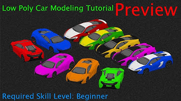 Beginner Blender Low Poly Car Modeling Tutorial -  Preview