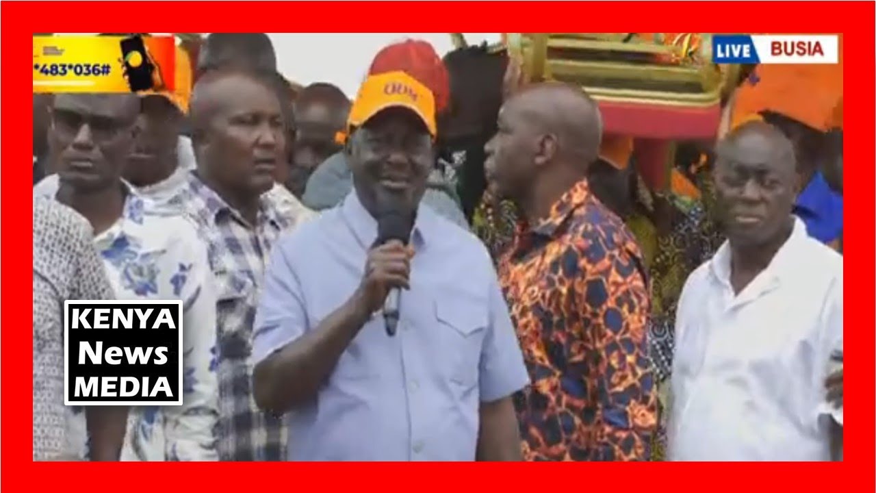 Raila finally makes powerful speech in Busia Rally after failed ...