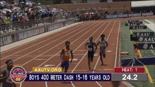 Tyrese Cooper 45.23 400m Freshman National Record At AAU Junior Olympics
