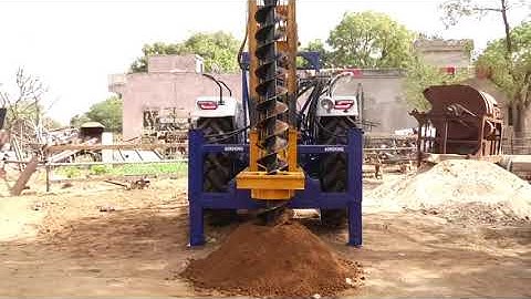 Building & Solar Project piling Machine  PTO Operate