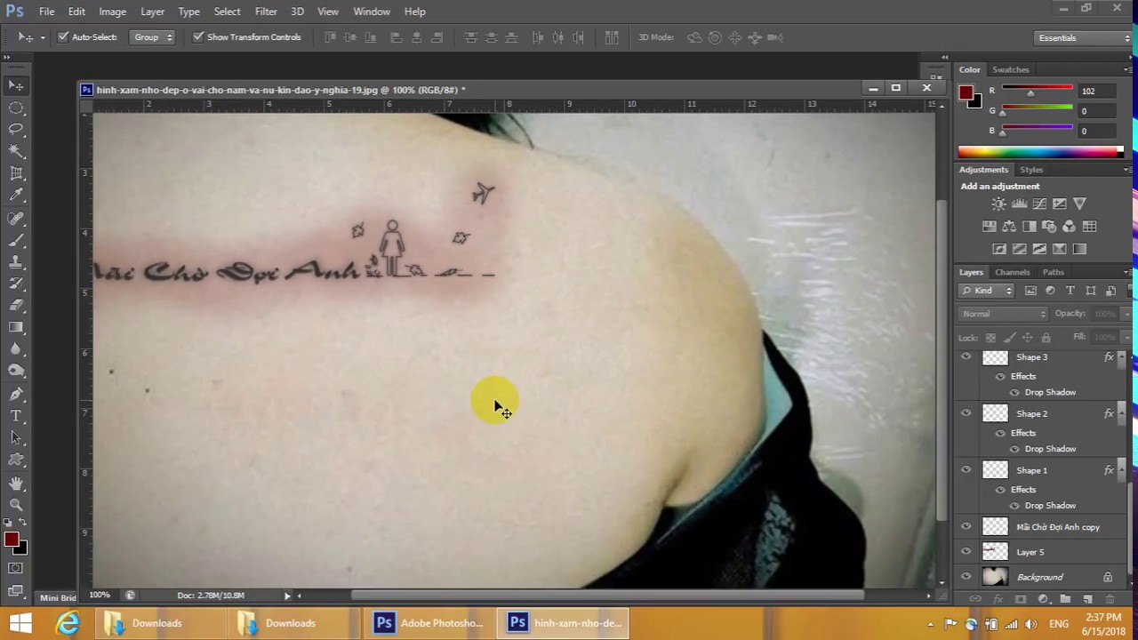 hình xăm chữ cho nữ Update 2022 hướng dẫn tao hình xăm tatoo chữ cute bằng photoshop