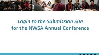 NWSA How to Login and Enter the Submission Site