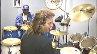Dave Weckl came over to take a lesson with the great Changuito.