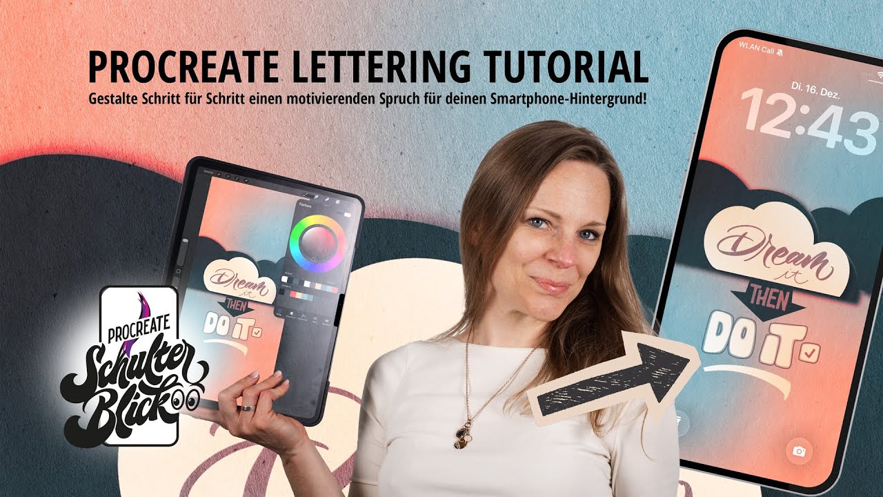 Procreate Lettering Tutorial: Schritt für Schritt einen motivierenden Handlettering Spruch gestalten