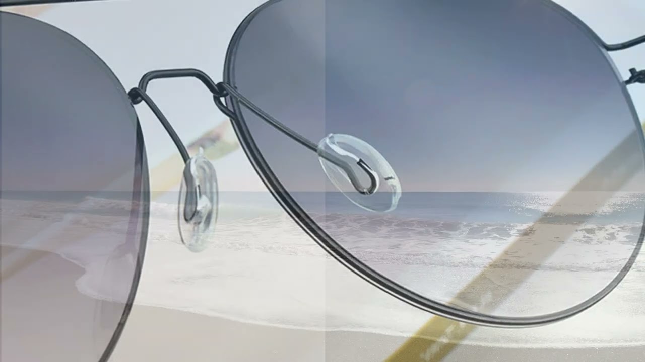 Aviator Sunglasses Metal Frame:  Screwless Titanium Wire