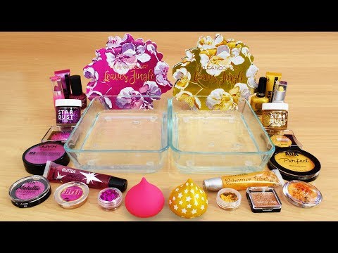 rose-vs-gold---mixing-makeup-eyeshadow-into-slime!-special-series-112-satisfying-slime-video