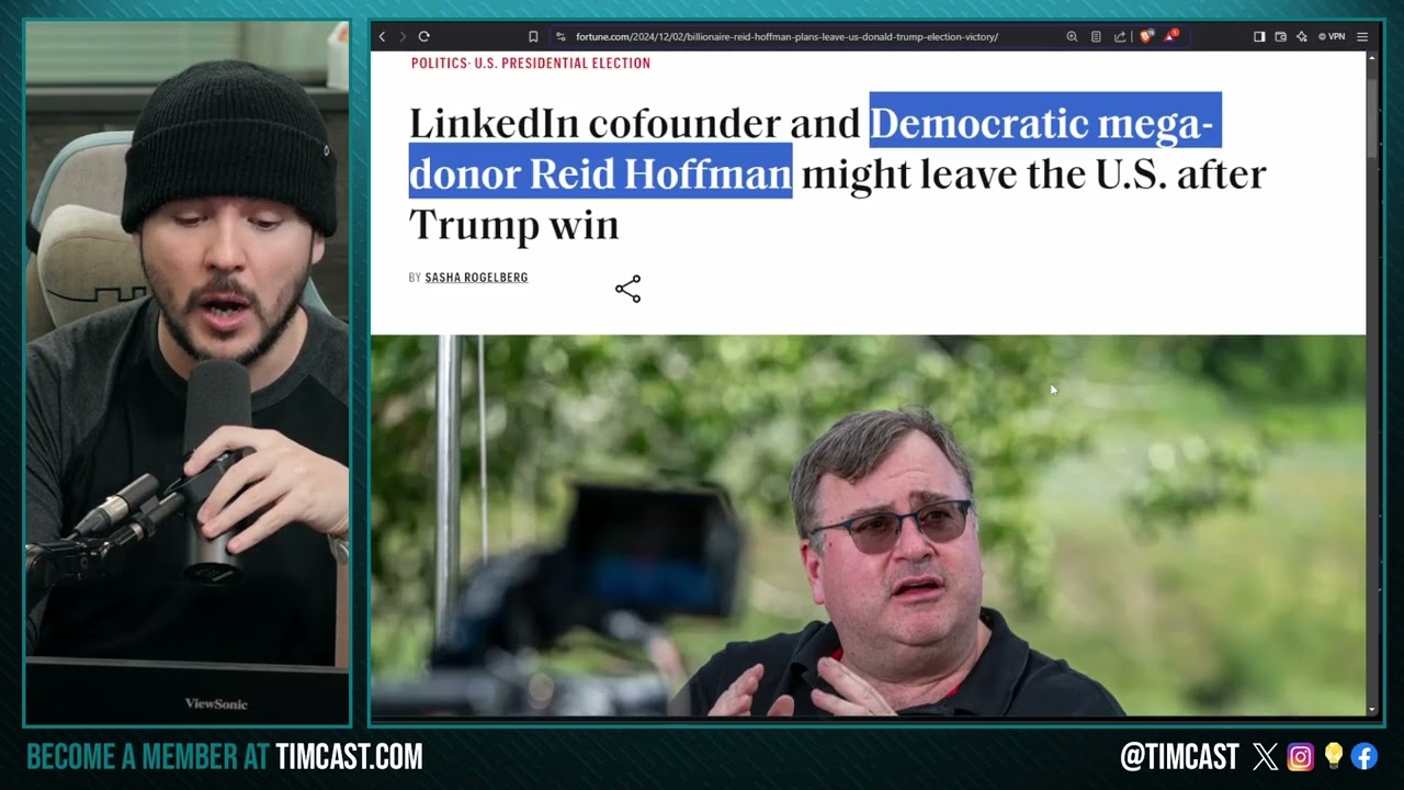 Democrat Mega Donor May FLEE THE US After Trump Win, Reid Hoffman Went To EPSTEIN ISLAND, PANICS