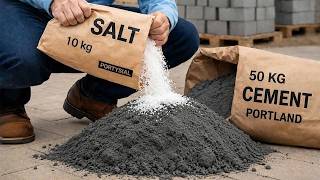 Pouring Salt Into Cement And Save Money! 😱 Billions Of People Don't Know This Secret