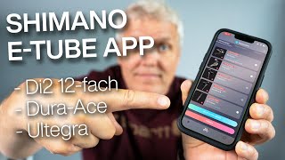 Shimano E-Tube App! Dura-Ace, Ultegra 12-fach Di2 Schaltwerk einstellen. Pass-Key und Synchro-Shift