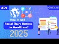 How To Add Social Share Buttons in WordPress? | WordPress Tutorial for Beginners 2025 Hindi/Urdu