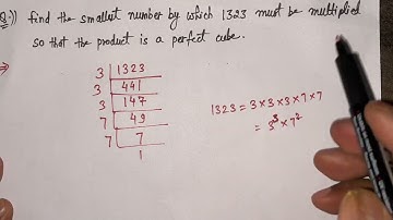 Find the Smallest number by which 1323 must be multiplied so that the product is a perfect cube