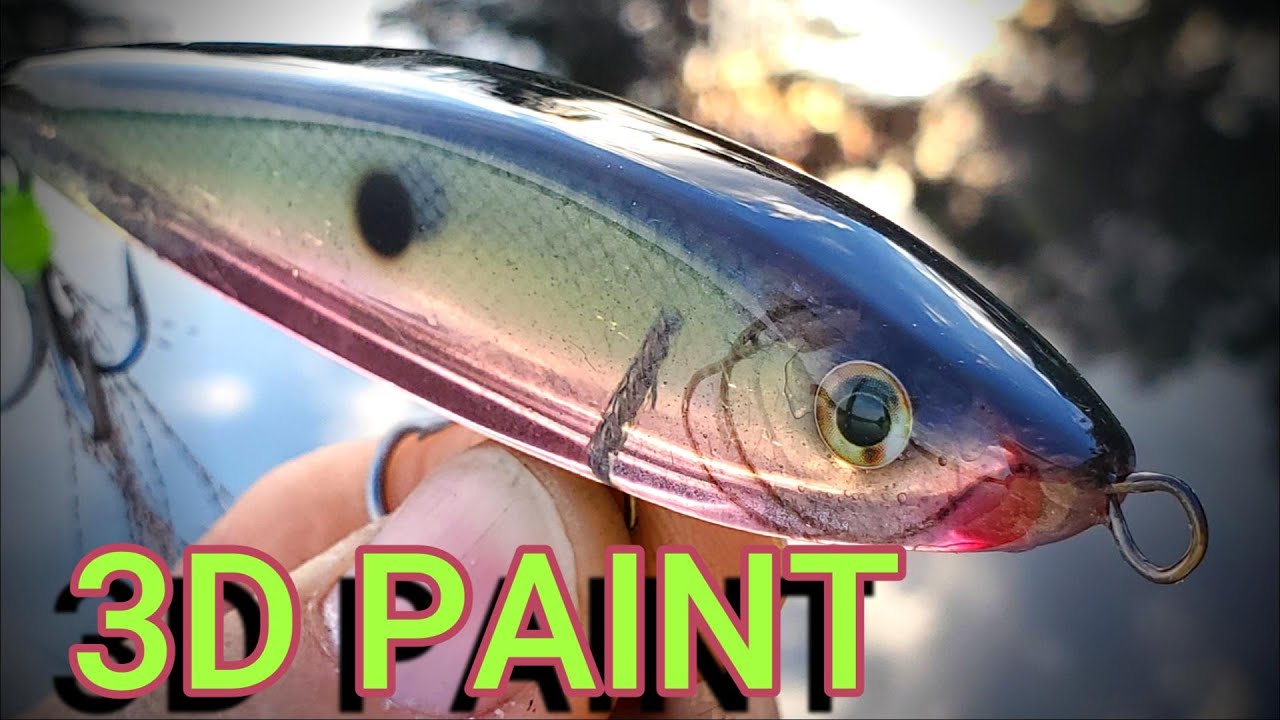 How to make a Glass Shad lure with 3-D paint  