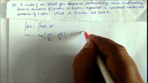 Work done in isothermal process 2 : Solved Numericals