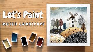 Muted Landscape Watercolour Tutorial — Soft & Easy Painting for Beginners screenshot 5